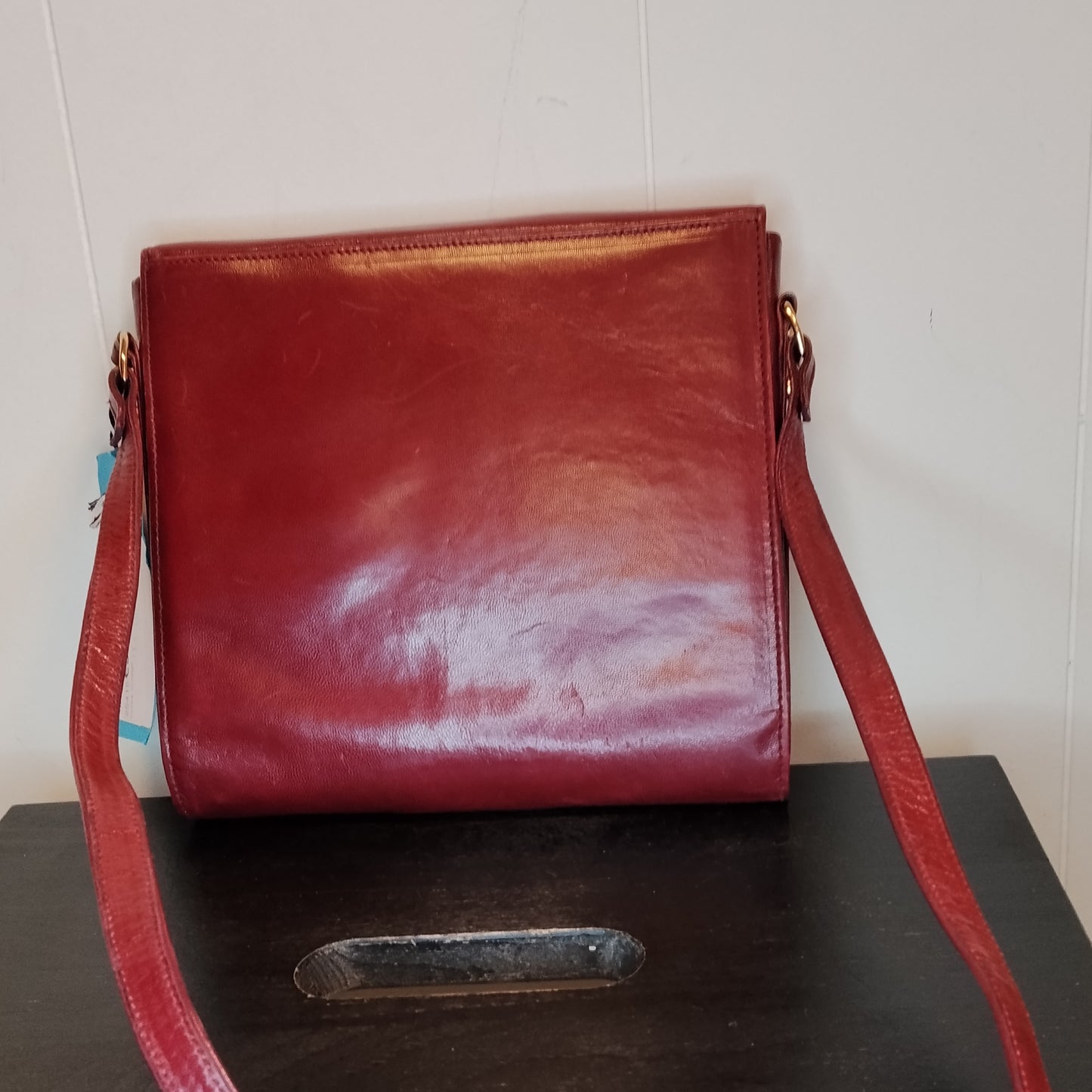 Borsa Vintage Donna Rossa Tracolla Pelle Elegante