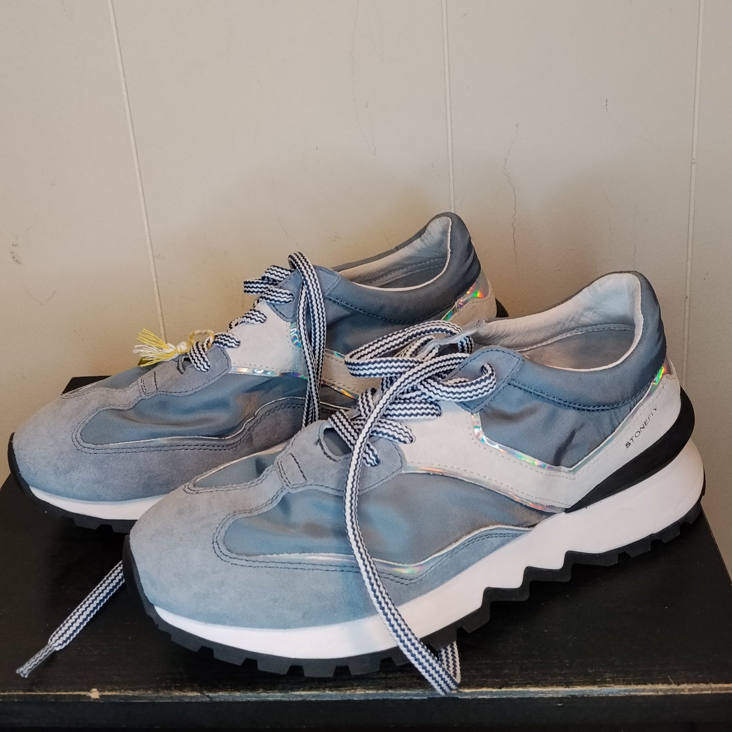 Scarpe Donna Stonefly 39 Sneakers Comfort Grigio Azzurro