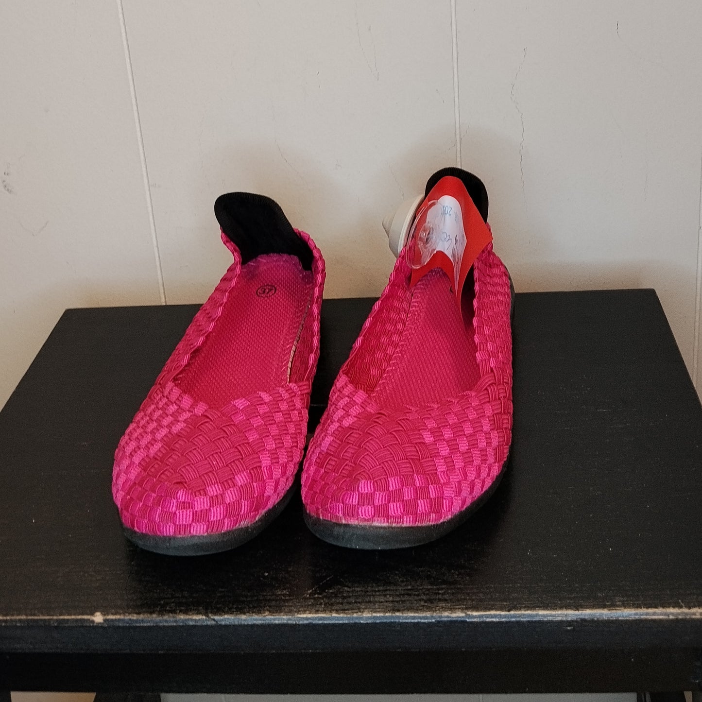 Scarpe Donna Elastiche 37 Fucsia Intrecciate Comode