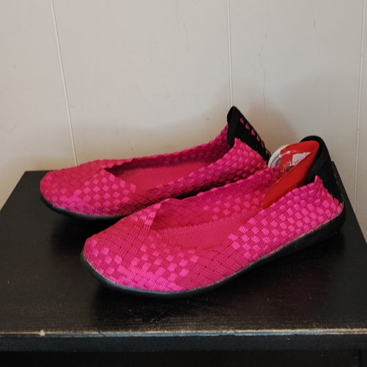 Scarpe Donna Elastiche 37 Fucsia Intrecciate Comode