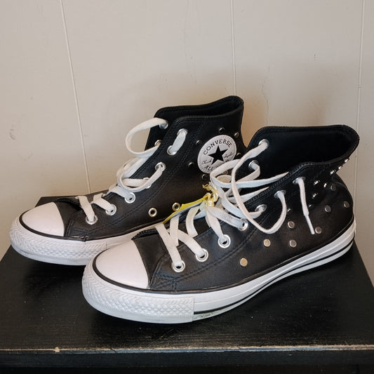 Converse All Star 38 Nere Borchie Alte Donna Sneakers
