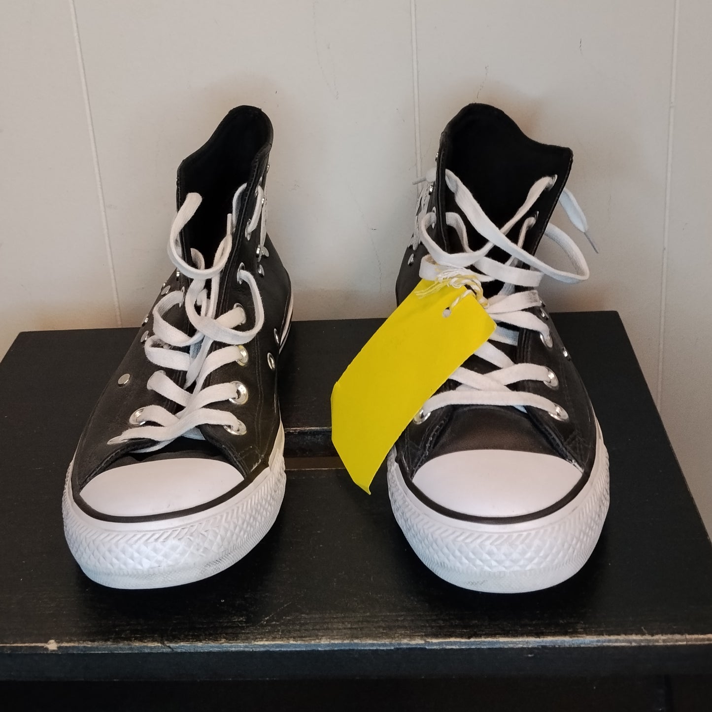 Converse All Star 38 Nere Borchie Alte Donna Sneakers