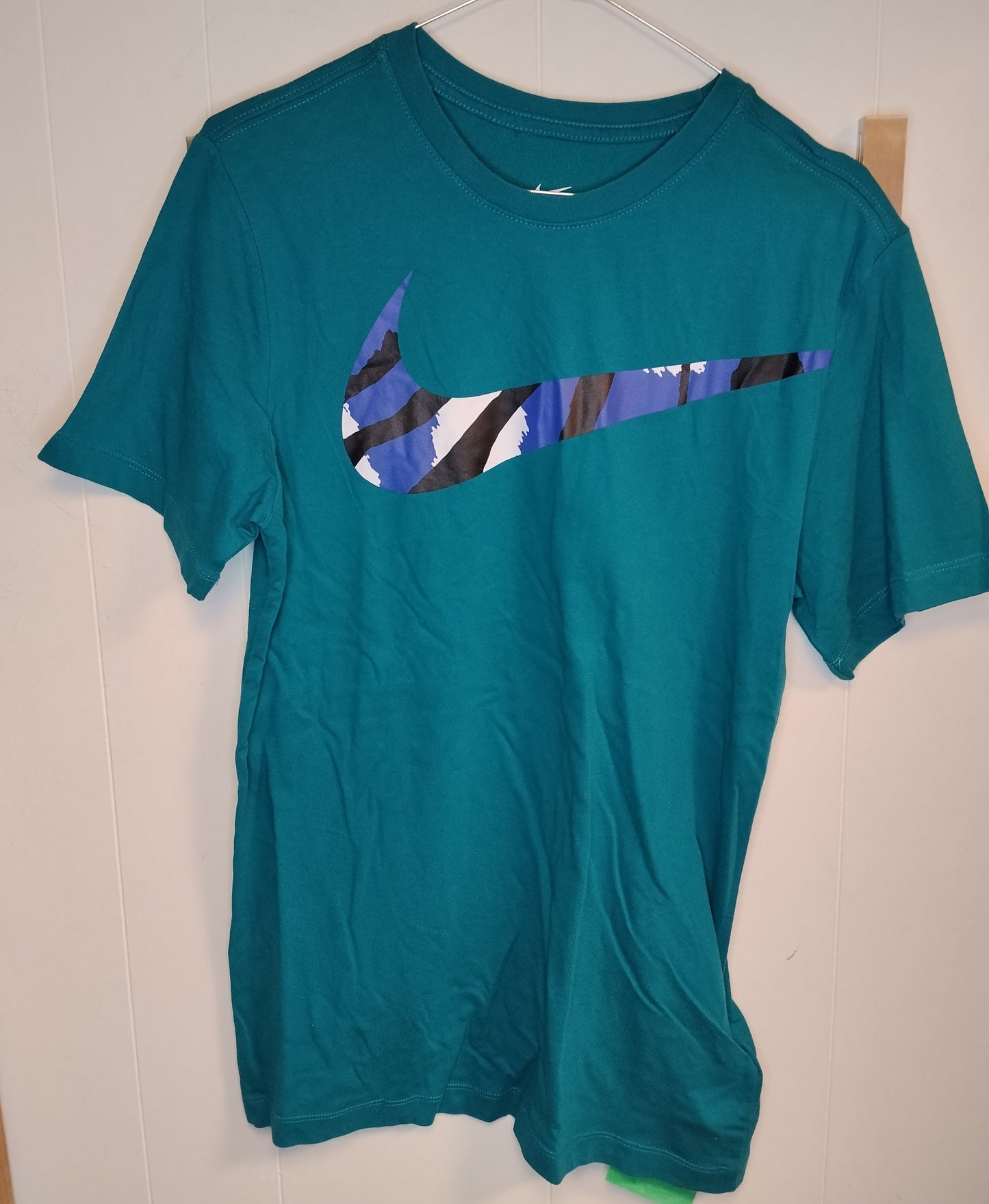 T-shirt Nike Uomo S Verde Logo Grande Casual Sport
