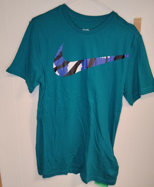T-shirt Nike Uomo S Verde Logo Grande Casual Sport