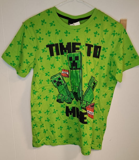 T-shirt Minecraft verde bambino 12-14 anni Creeper TNT 158-164 cm