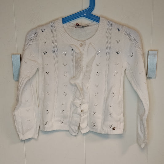 Cardigan bambina Original Marines bianco 30-36 mesi con volant elegante