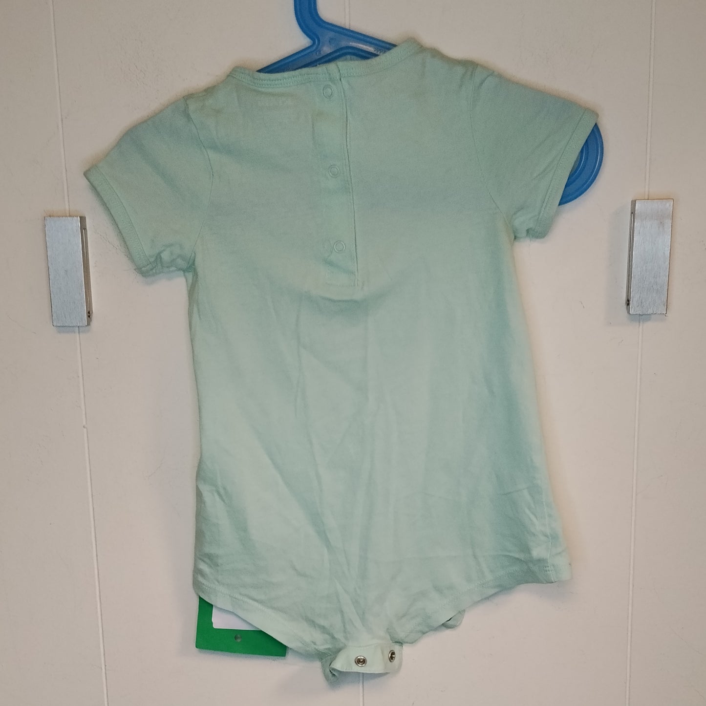 Body t-shirt Kiabi verde acqua 12 mesi Surf cotone manica corta neonato