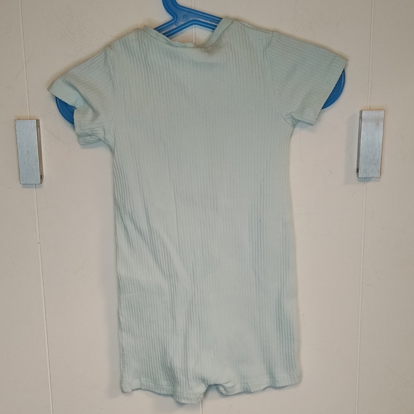 Pagliaccetto Zara verde acqua 9-12 mesi 80 cm tutina zip cotone estiva