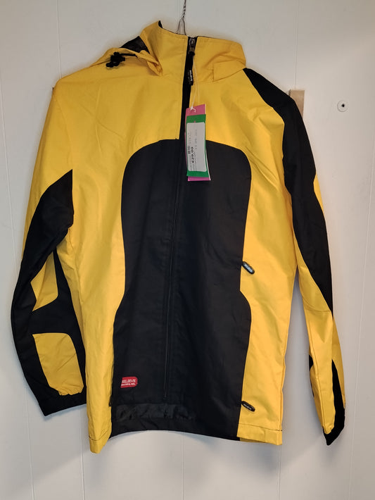 Giacca sportiva Believe Sport ragazzo taglia M giallo nero antivento con cappuccio
