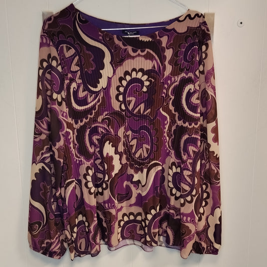 Maglia Pittarello donna fantasia viola taglia M/L manica lunga casual elegante