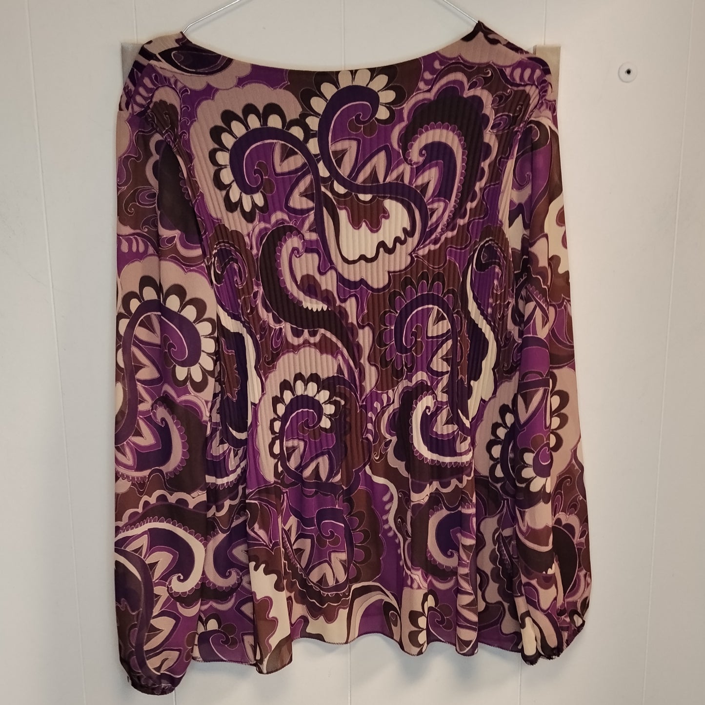 Maglia Pittarello donna fantasia viola taglia M/L manica lunga casual elegante