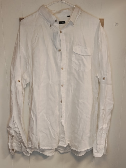 Camicia OVS uomo bianca taglia XL cotone manica lunga casual elegante
