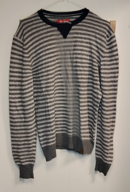 Maglione Praylife uomo righe grigio taglia M girocollo casual leggero