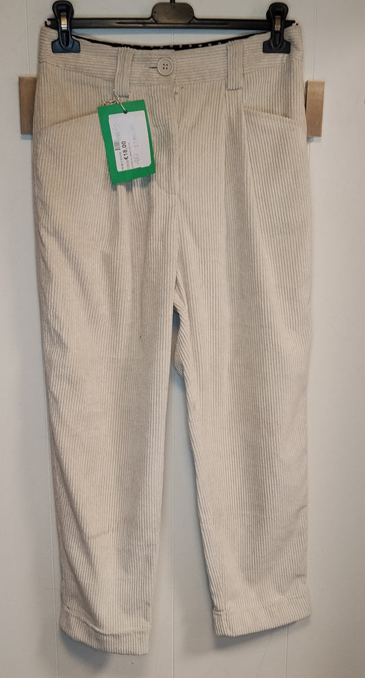 Pantaloni Motivi donna velluto a coste beige taglia 40 eleganti casual
