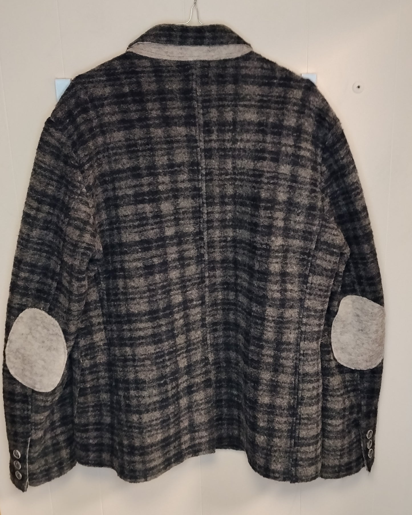 Giacca camicia Maskio uomo quadri grigio taglia XXL overshirt casual