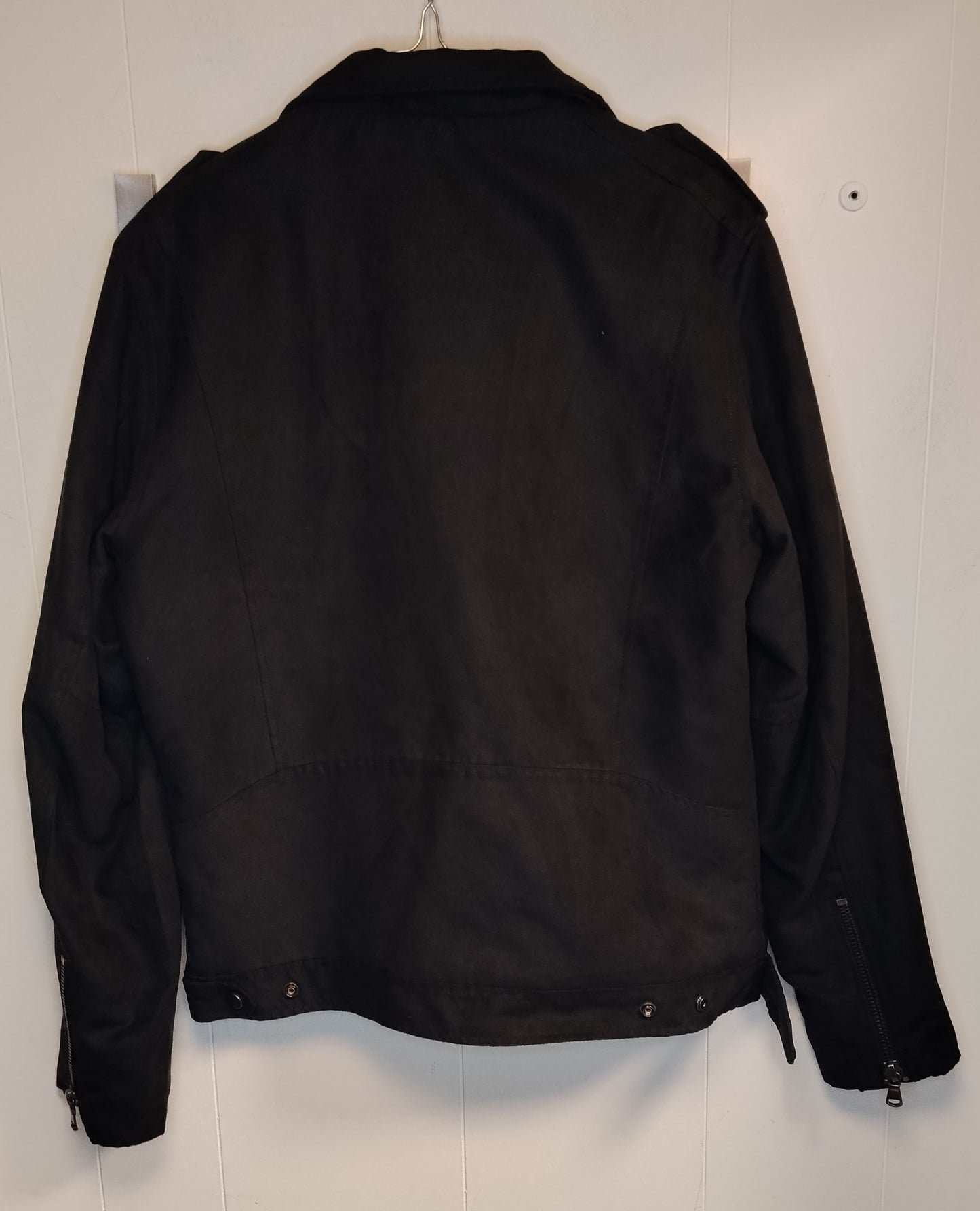 Giacca biker uomo Gianni Lupo nera taglia M effetto pelle zip