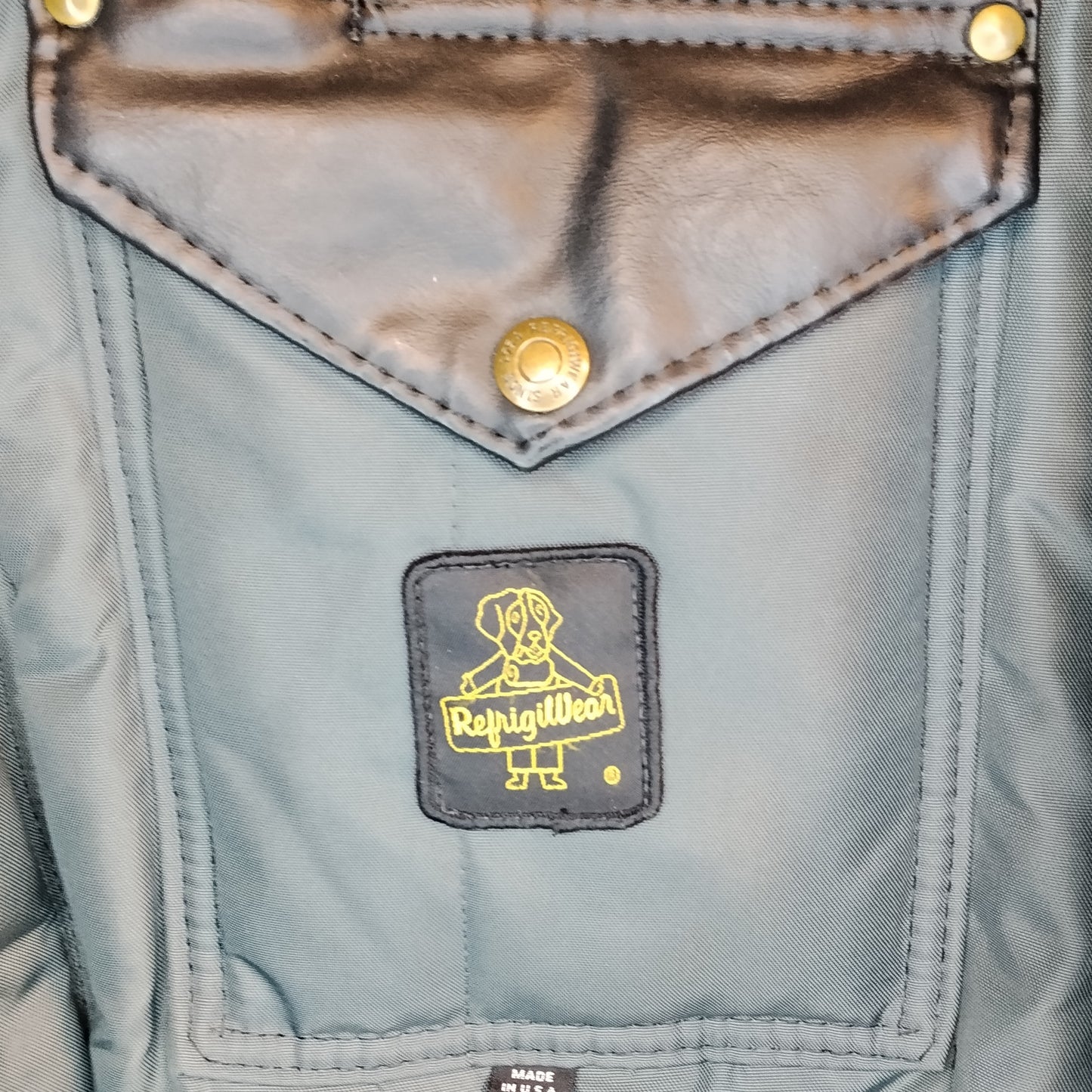 Giubbotto uomo RefrigiWear verde imbottito taglia L giacca invernale