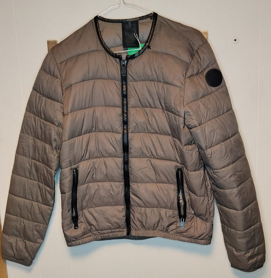 Giubbotto Replay donna imbottito corto beige taglia M piumino leggero