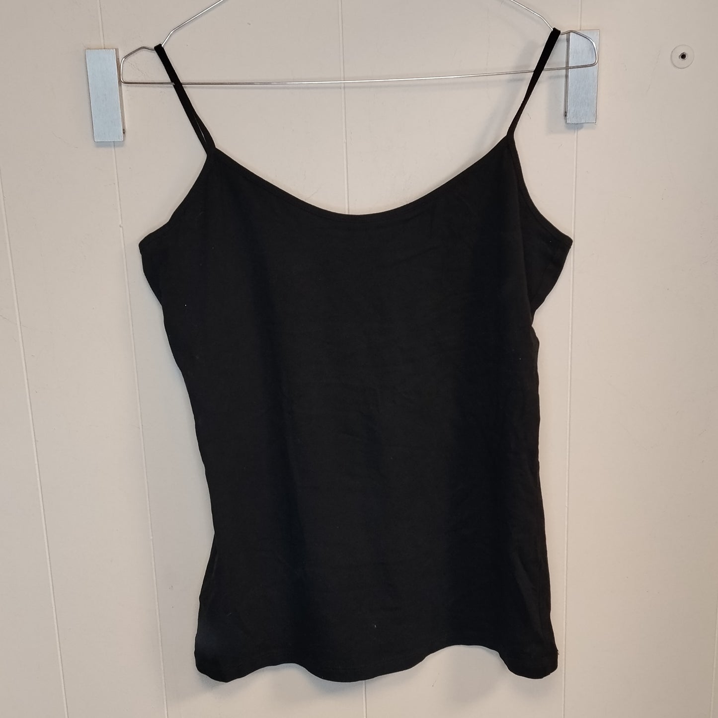 Top Donna Nero Terranova Taglia L Spalline Basic Elasticizzato