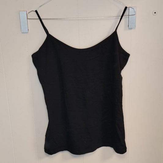 Top Donna Nero Terranova Taglia L Spalline Basic Elasticizzato