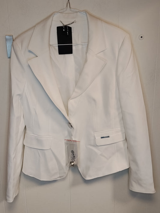Blazer Donna Oltre Bianco Taglia 46 Elegante Giacca Slim