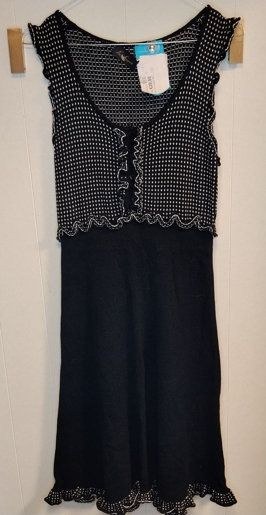 Abito Donna Luisa Spagnoli Nero Elegante Taglia M Vestito Chic