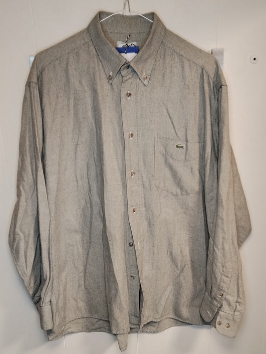 Camicia Uomo Lacoste Grigia Taglia 42 Elegante Casual Originale