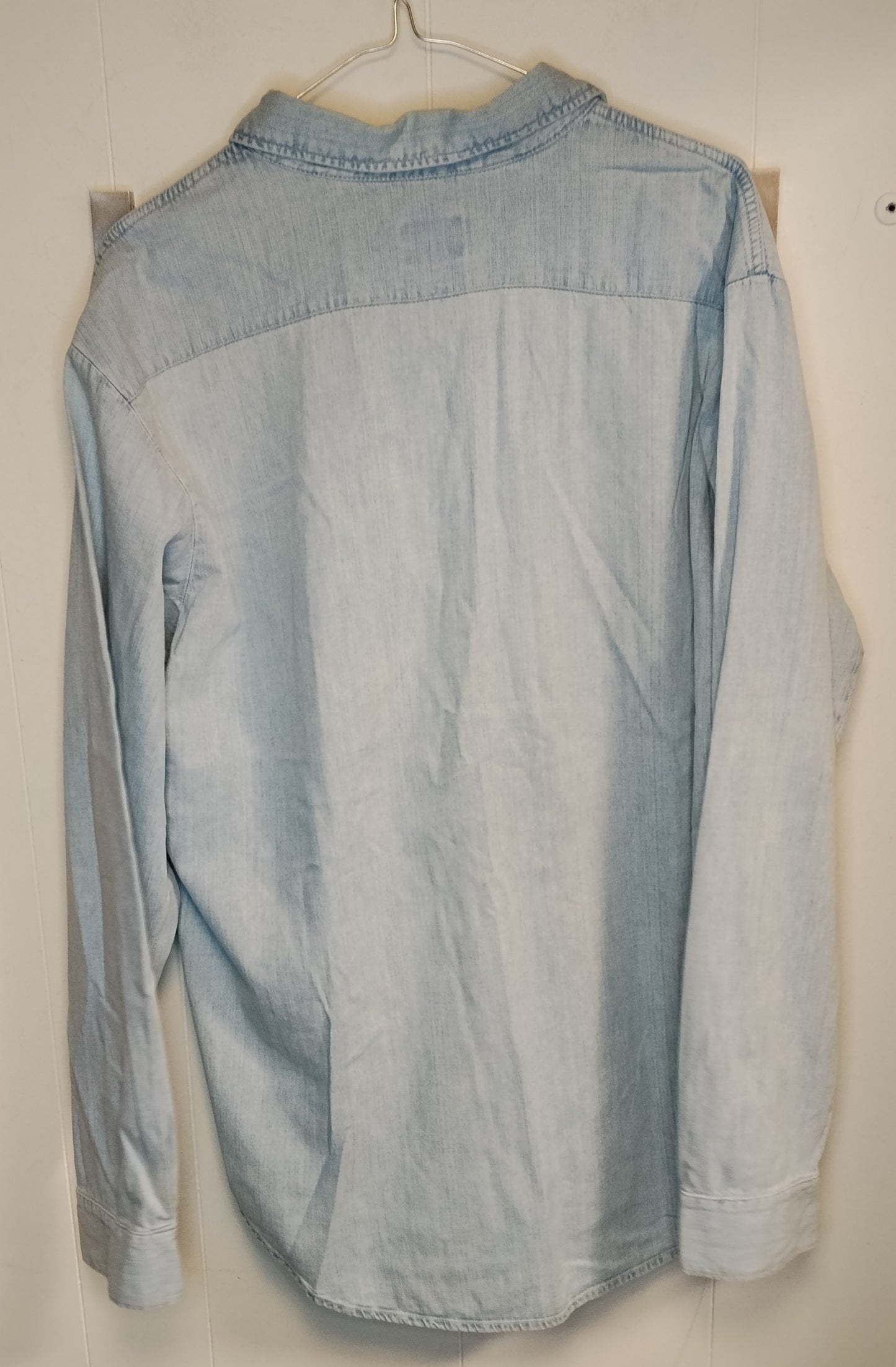 Camicia Denim Uomo Schott NYC Taglia L Jeans Chiaro Casual