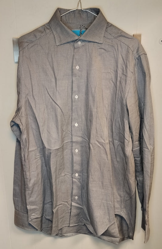 Camicia Uomo Gutteridge Grigia Microfantasia Taglia 42 Elegante