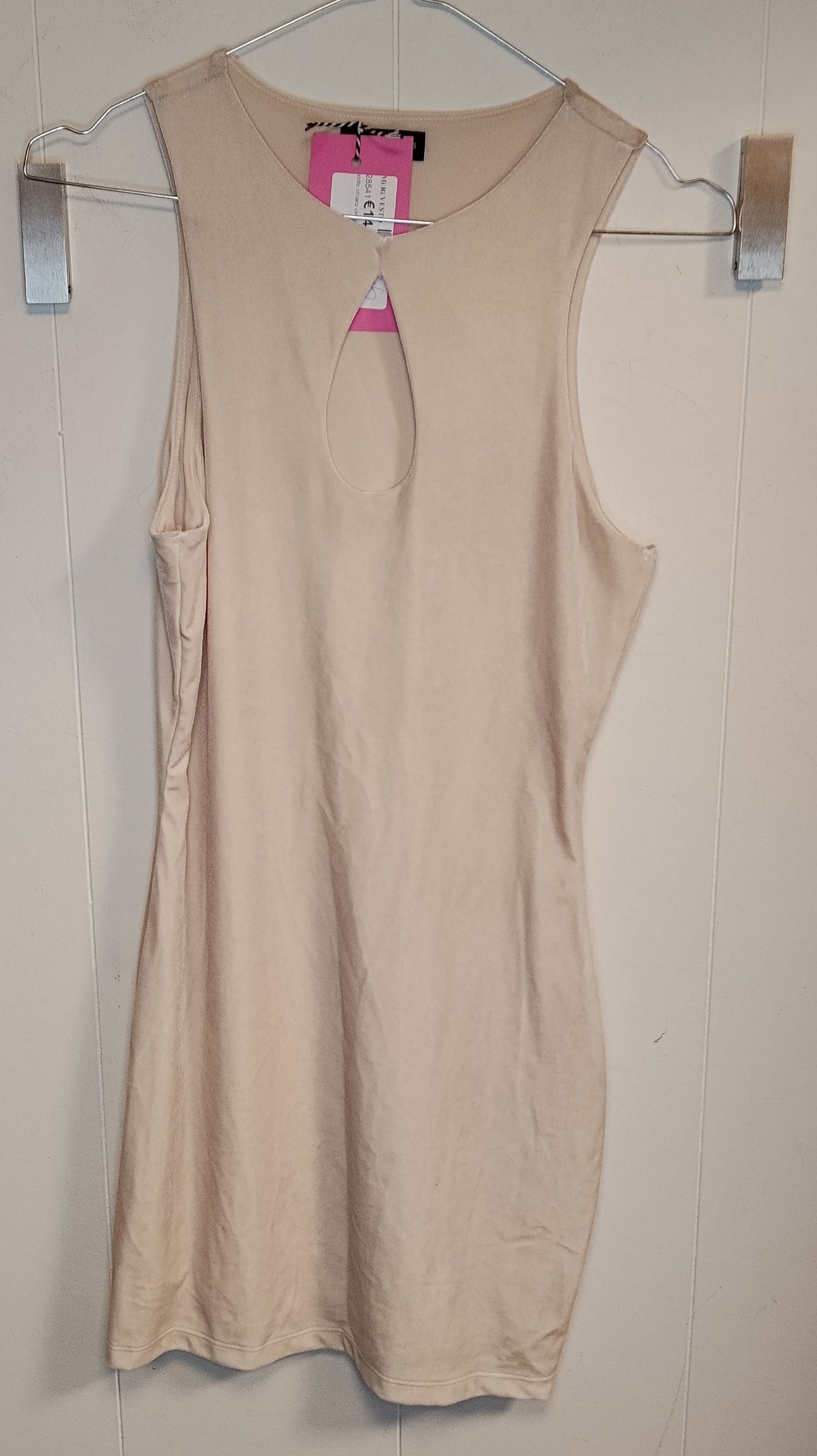 Vestito Donna Tally Weijl Beige Taglia S Tubino Elegante Basic
