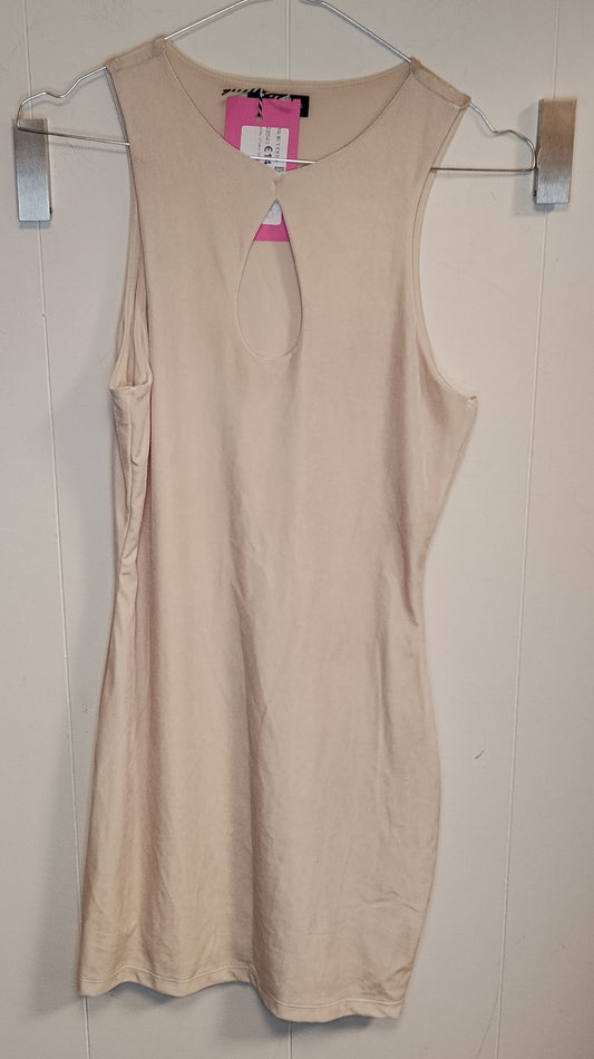 Vestito Donna Tally Weijl Beige Taglia S Tubino Elegante Basic