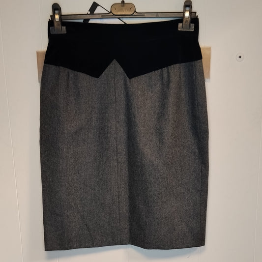 Gonna Donna Fendi Grigia Taglia 42 Elegante Vita Alta Made in Italy