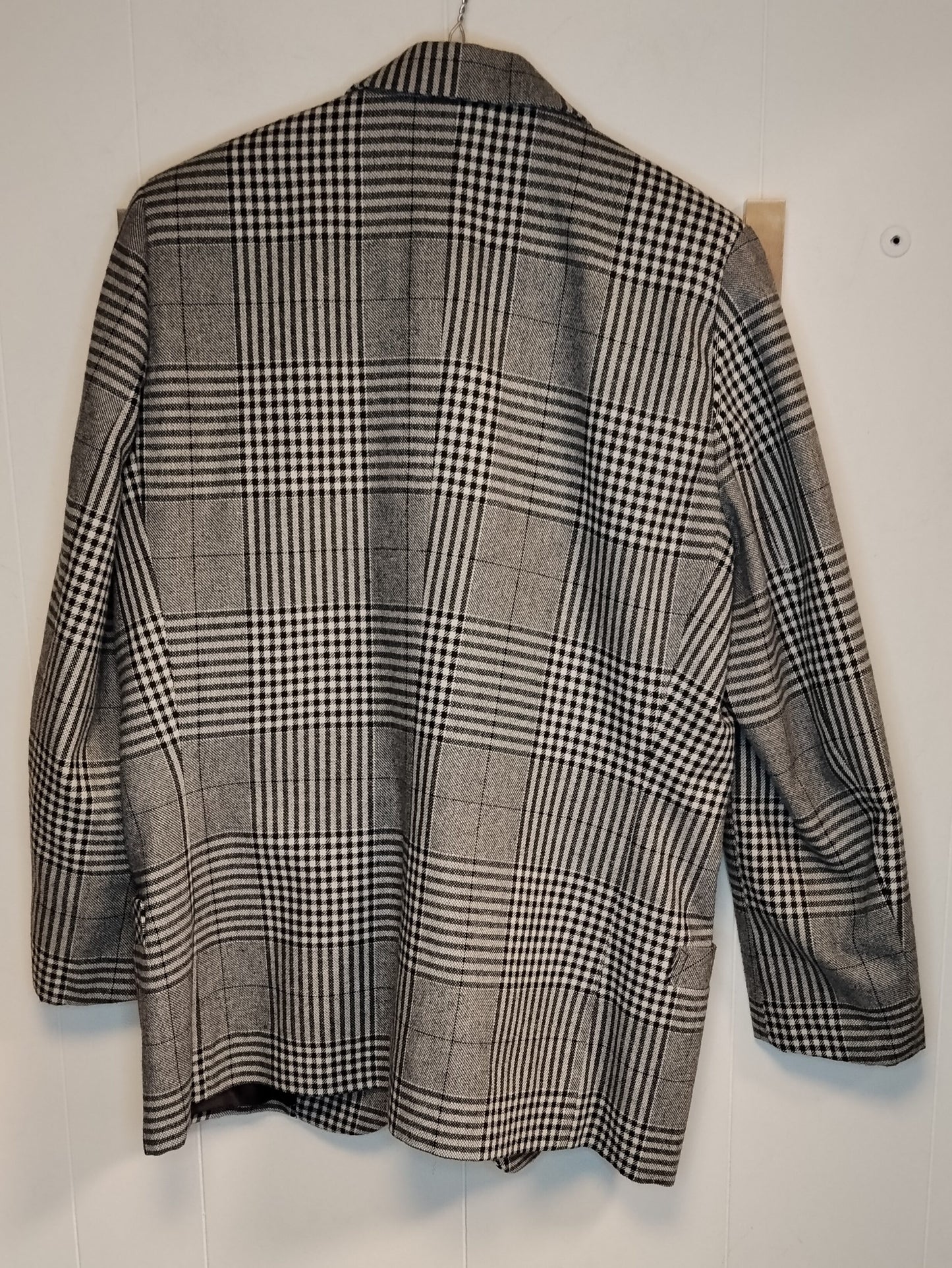 Blazer Donna Blumode Quadri Bianco Nero Taglia 42 Elegante
