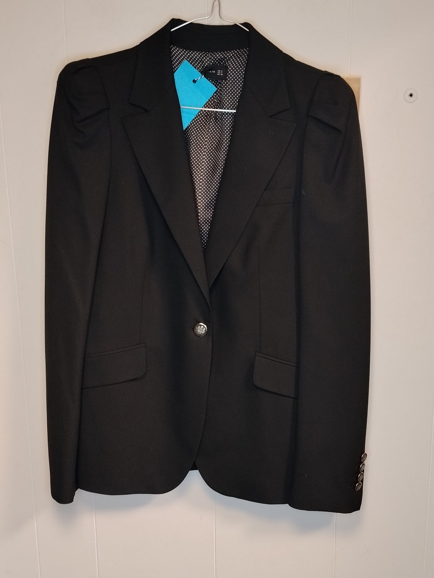 Blazer Donna Zara Nero Taglia M Elegante Giacca Classica