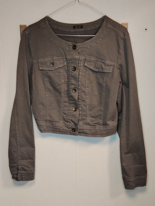 Giacca Donna Me & Me Corta Beige Taglia S Casual Chic