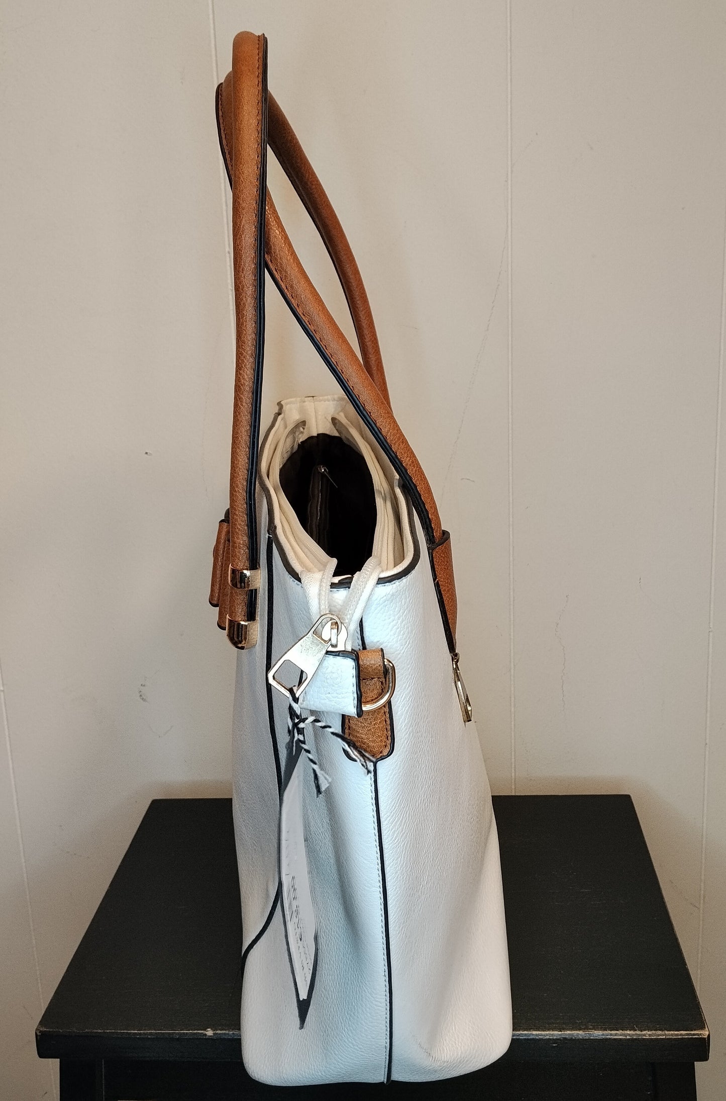 Borsa Donna Bianca con Fiocco Elegante Shopper Senza Marca