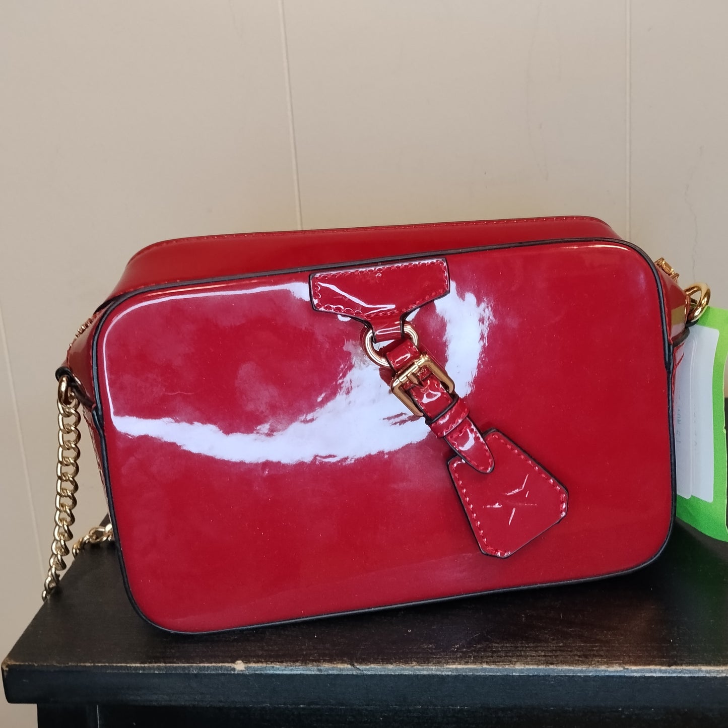 Borsa Donna Rossa Tracolla Catena Elegante Compatta