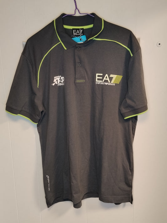 Polo Uomo EA7 Emporio Armani Grigia Fluo Taglia 5XL Sportiva