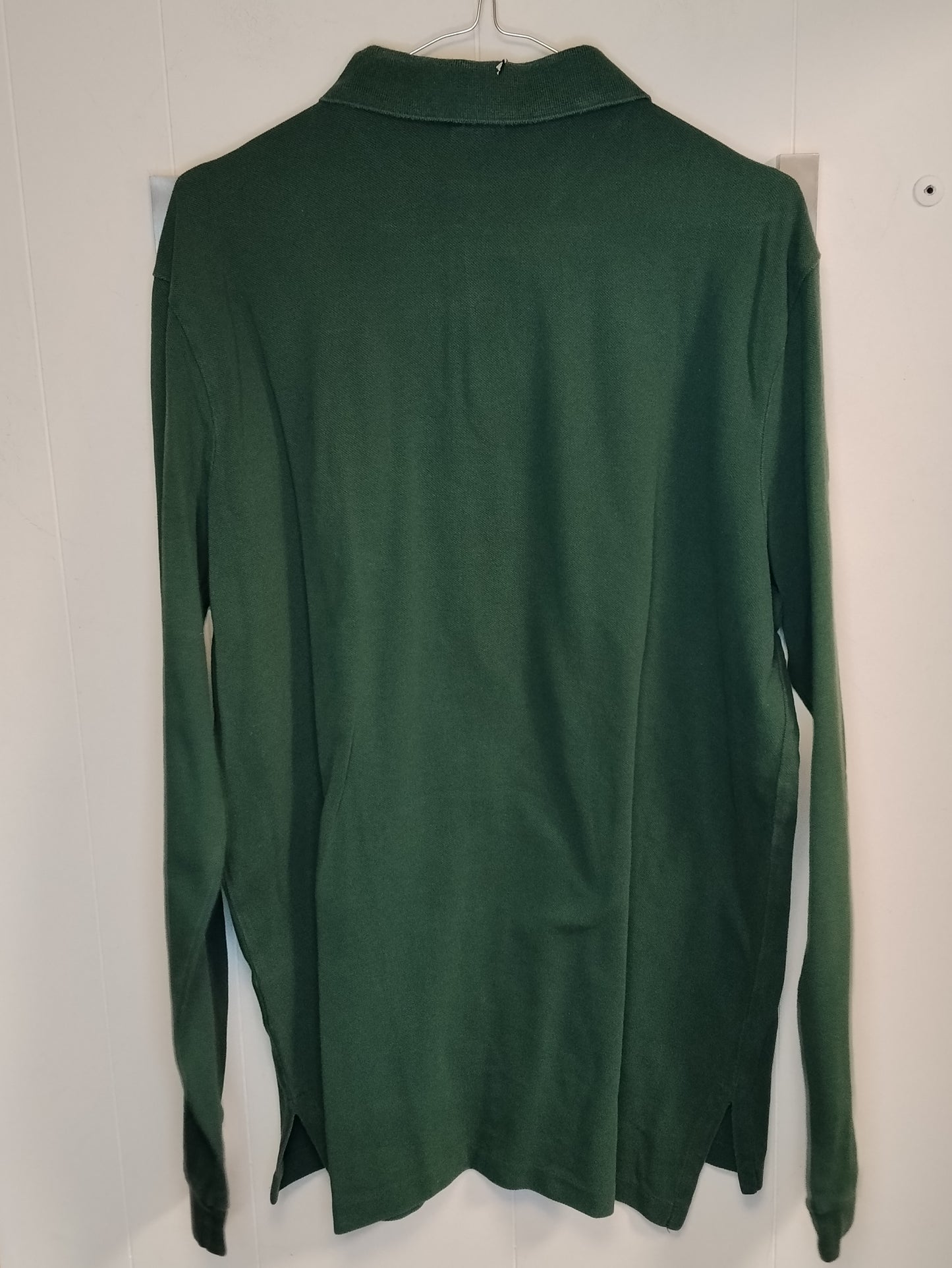 Polo Ralph Lauren Uomo Verde Manica Lunga Big Pony Taglia XL