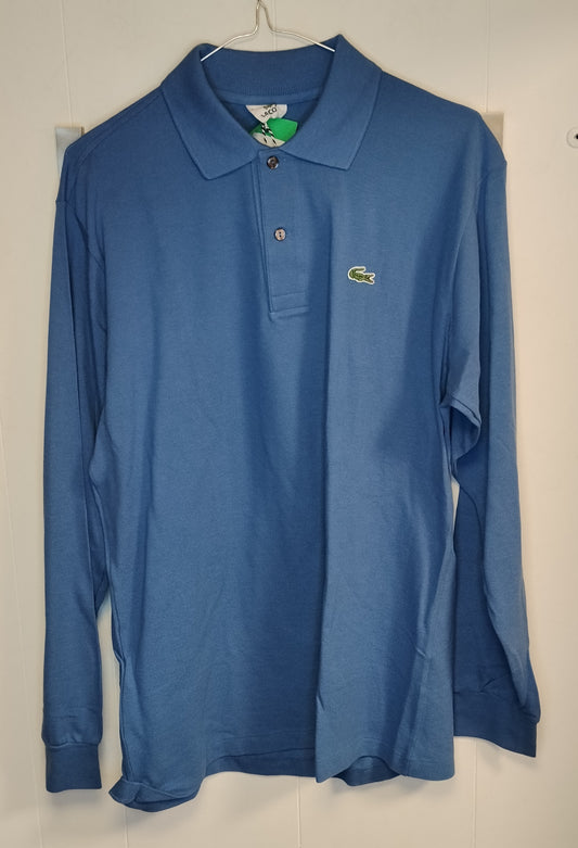 Polo Uomo Lacoste Blu Manica Lunga Taglia L Logo Coccodrillo