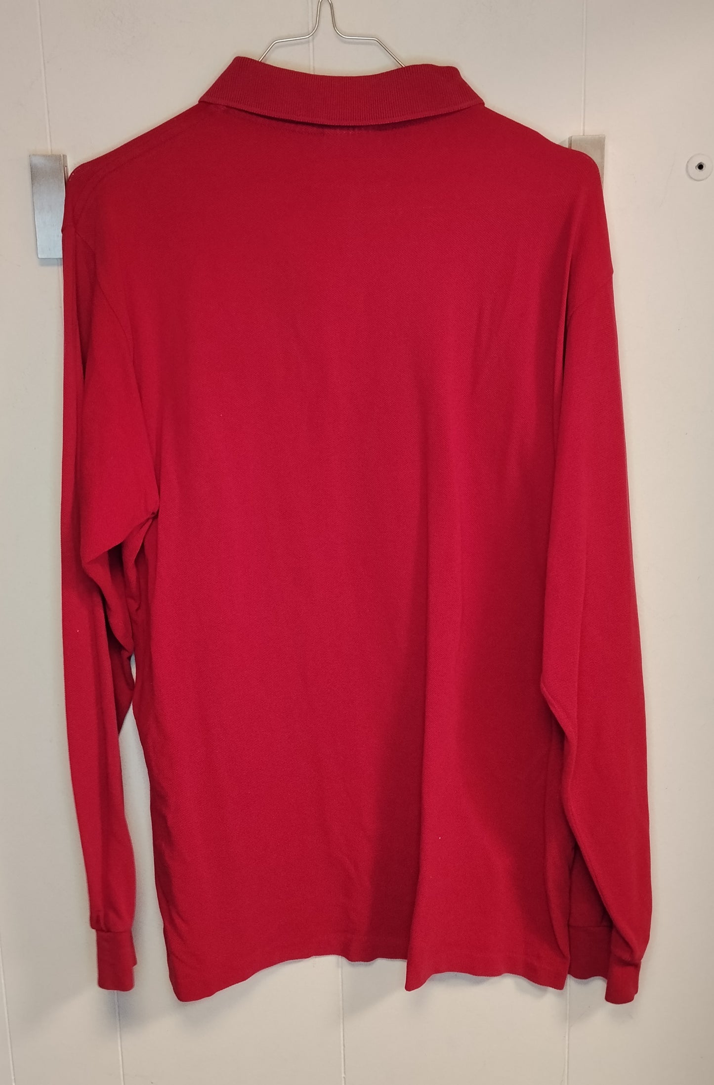 Polo Uomo Lacoste Rossa Manica Lunga Taglia XL Logo Coccodrillo
