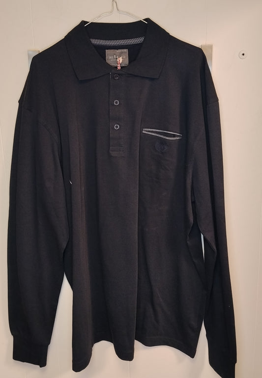Polo Uomo Beboard Nera Manica Lunga Taglia 6XL Nuova con Cartellino