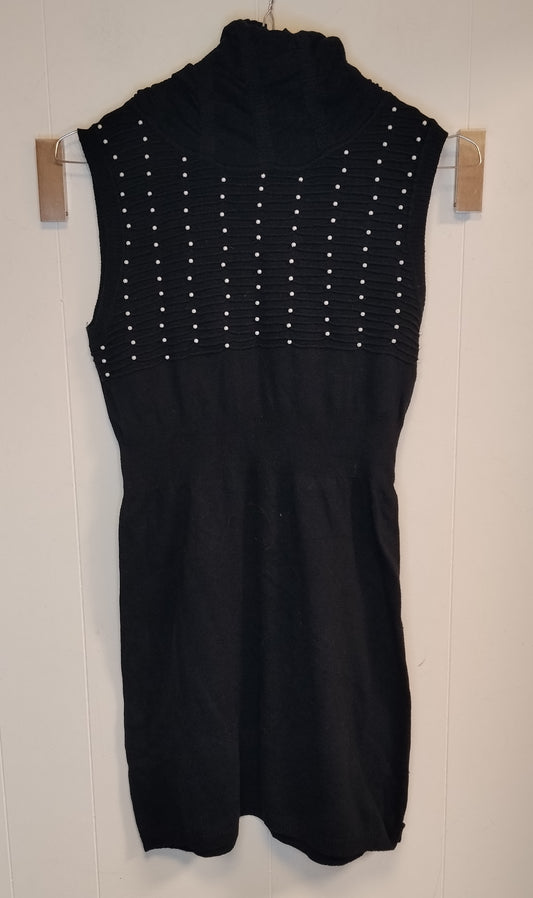 Vestito Donna Me & Me Nero Senza Maniche con Borchie Taglia S