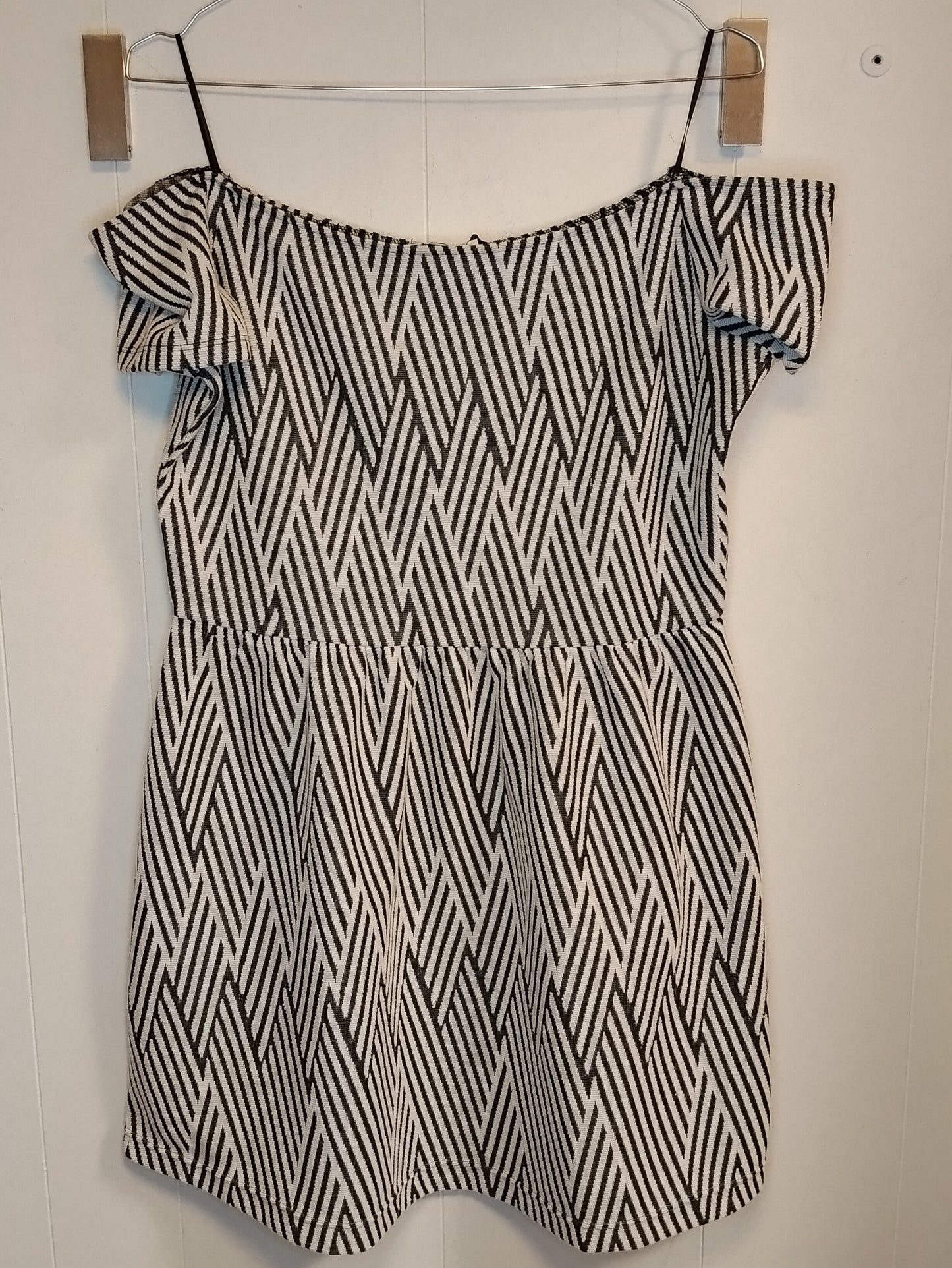 Vestito Donna Calliope Fantasia Geometrica Bianco Nero Taglia L
