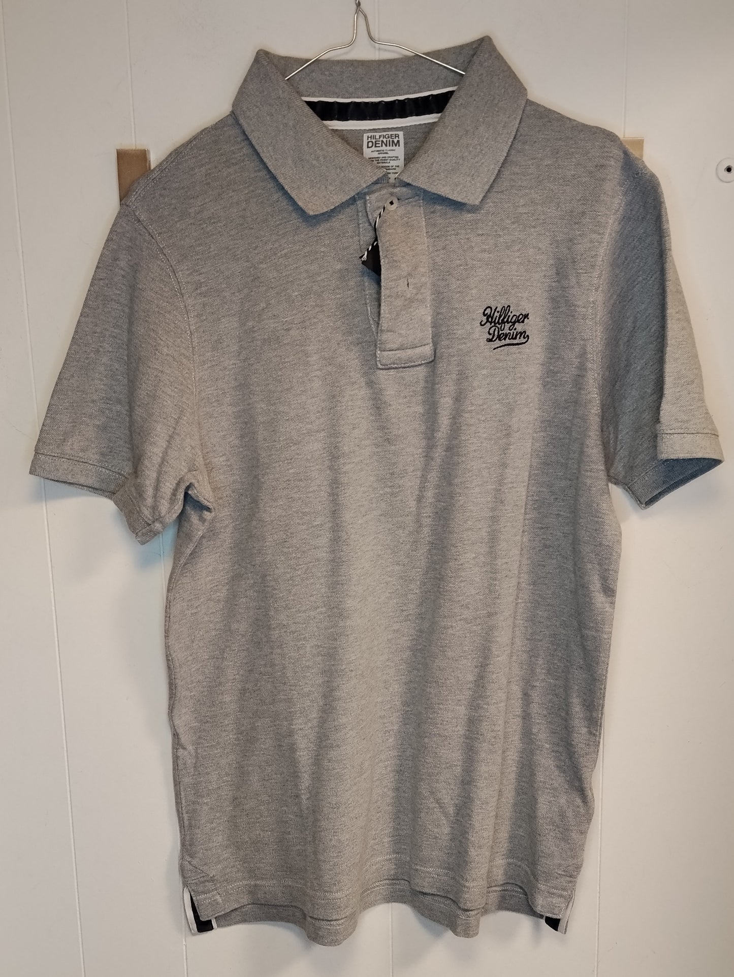 Polo Uomo Tommy Hilfiger Denim Grigia Taglia L Cotone