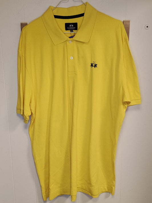 Polo Uomo La Martina Gialla Taglia XXL Cotone Logo Ricamato