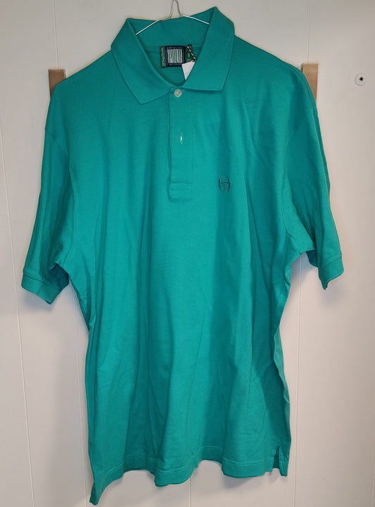 Polo Uomo Sergio Tacchini Verde Taglia 52 Cotone Casual Sport
