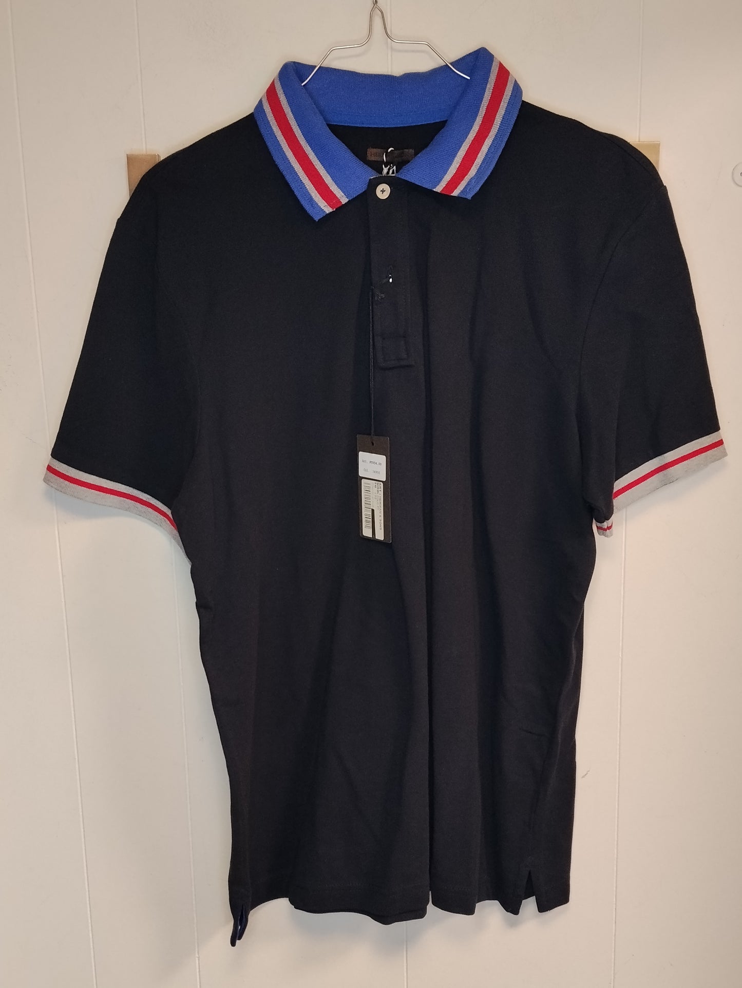 Polo Uomo Herman & Sons Blu Taglia 52 Nuova con Cartellino