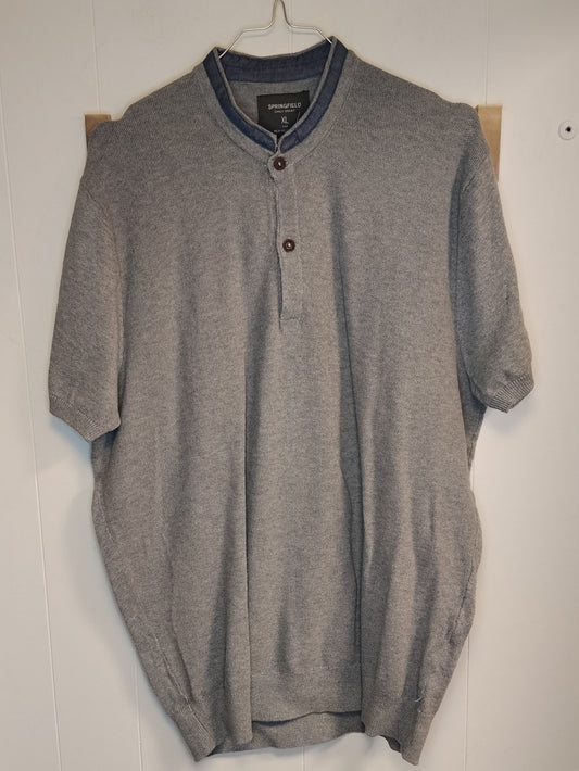 Polo Uomo Springfield Grigia Taglia XL Stile Casual Elegante