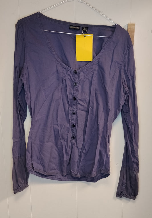 Blusa Donna Napapijri Viola Manica Lunga Taglia M